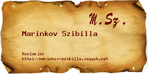 Marinkov Szibilla névjegykártya